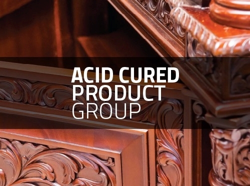Acid cured product group